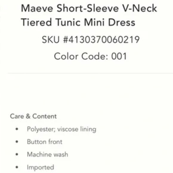 Maeve Anthropologie Like New! V-Neck Floral Tiered Tunic Mini Dress - L - Picture 12 of 12